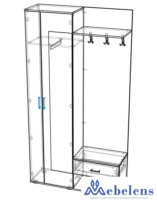 Малогабаритная прихожая Стиль 01 BMS